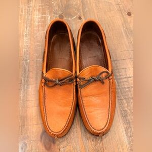 Allen Edmonds Cognac Leather Moccasin Loafers